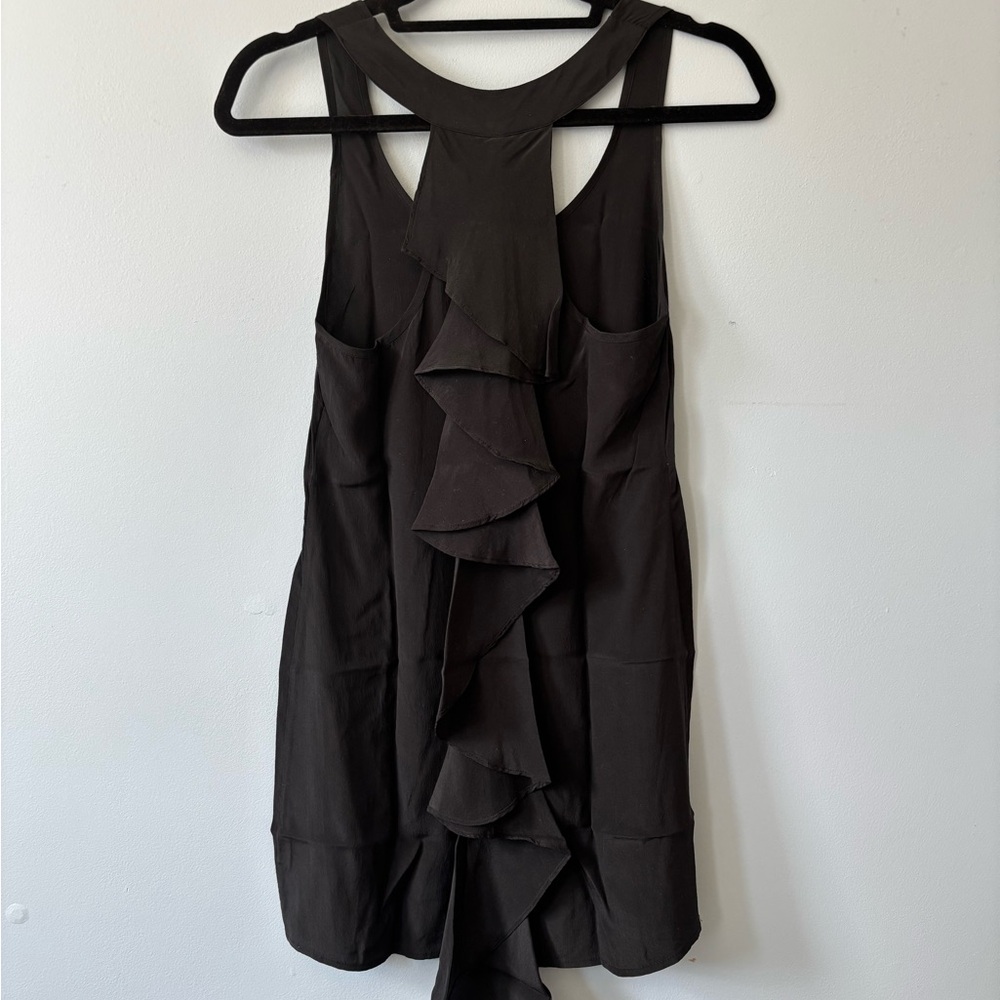 Silk Racerback Bk Ruffle detail Top - Picture 3 of 5